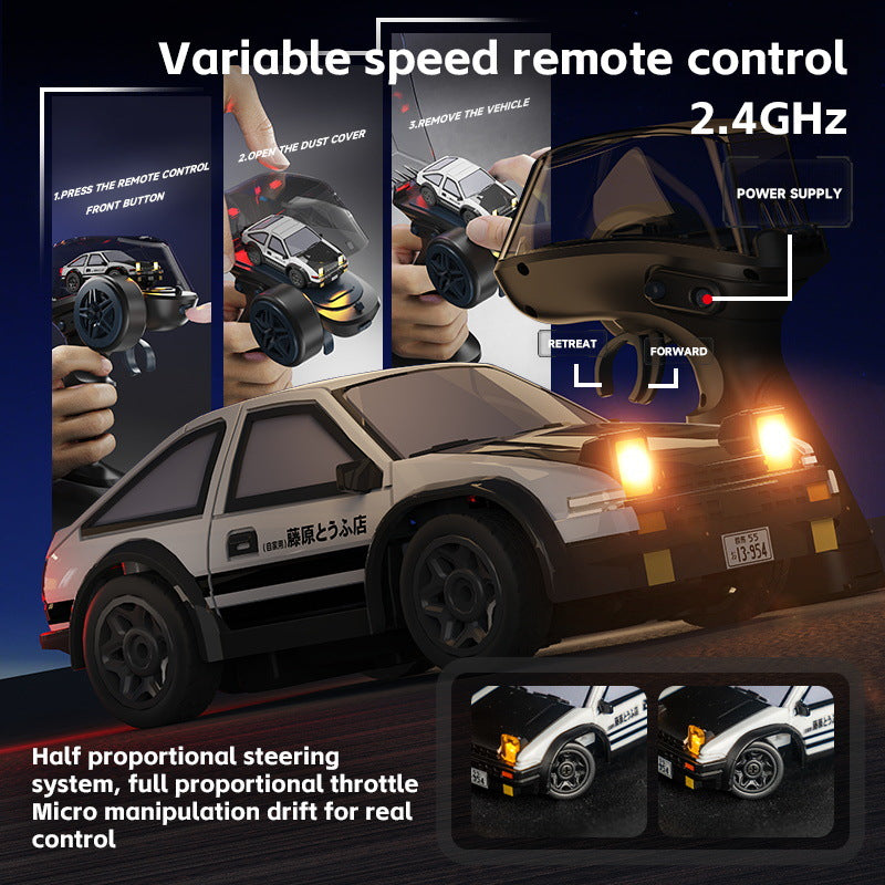 Mini AE86 Desktop Remote Control Car 1:64 Drifting Racing Car