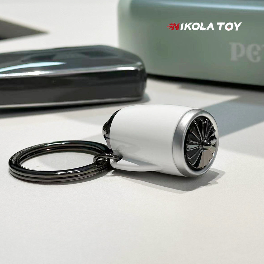 Flagship Aircraft Turbofan Engine Keychain