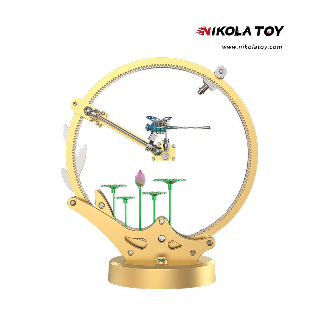 TECHING Flying Dragonfly Kinetic Sculpture 3D Metal Model DIY Kits