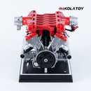 TECHING V12 Car Engine Model Full Metal Assembling 12-Cylinder Building Kits 800+PCS