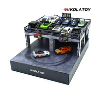 1:64 Electric Drift Turntable Car Model Parking Lot