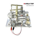 Double cylinder Stirling model+Voltmeter - Nikola Toy