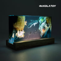 Creative Resin Night Light Desktop Ornament - The Underwater World