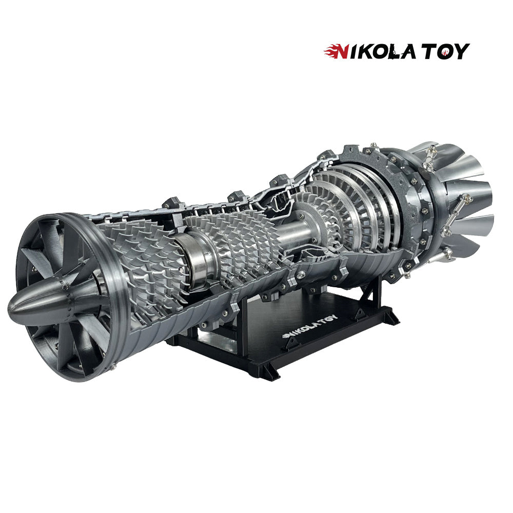3D Printed Military Fighter Turbojet Engine Model