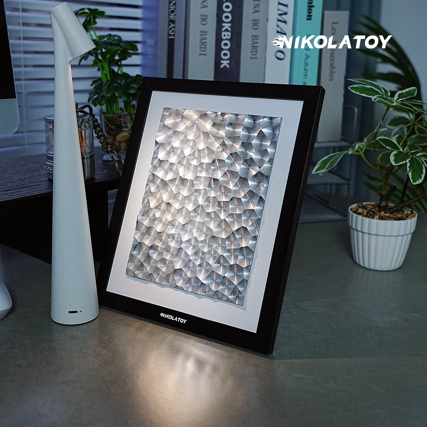 Precision CNC Alloy Laser Light Effect Art Frame