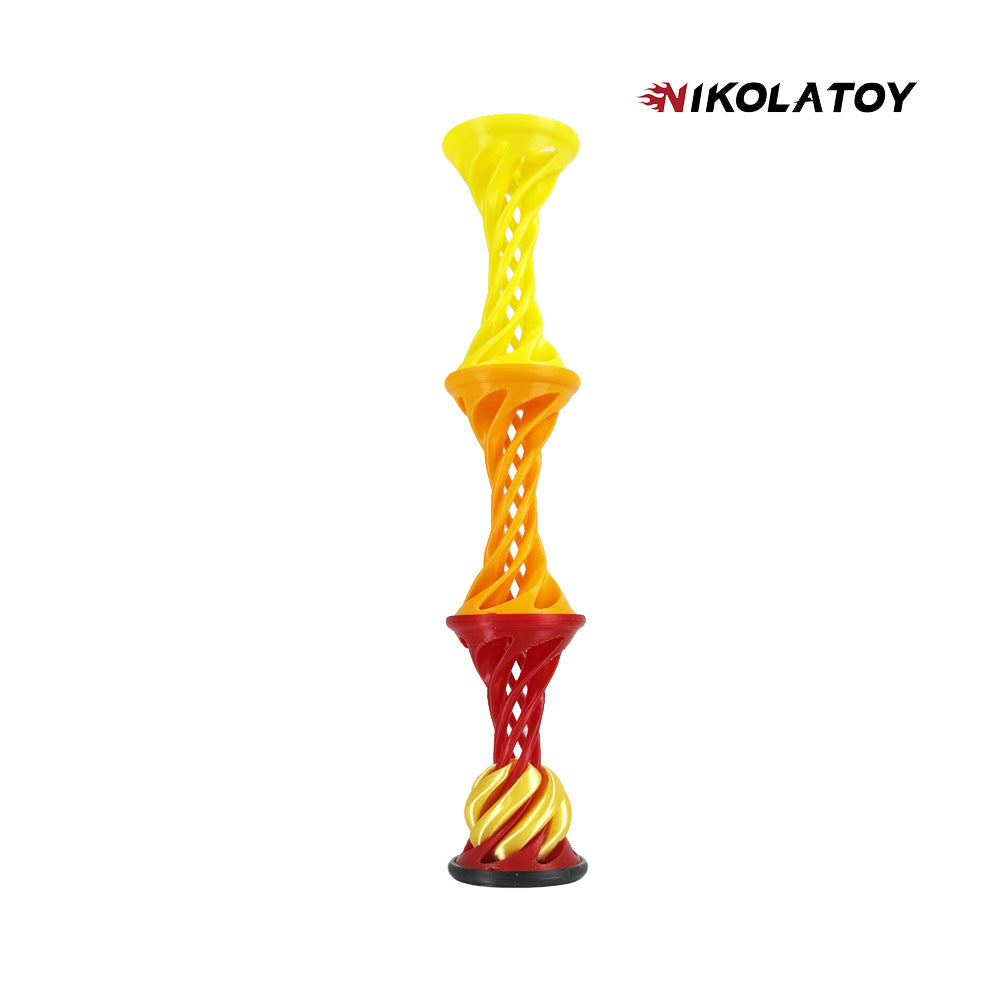 3D Printed Rainbow Spiral Ejection Decompression Ball