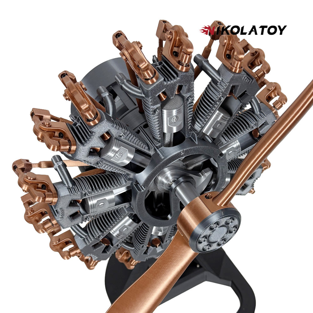 Highly Restored 9-Cylinder Radial Engine Model
