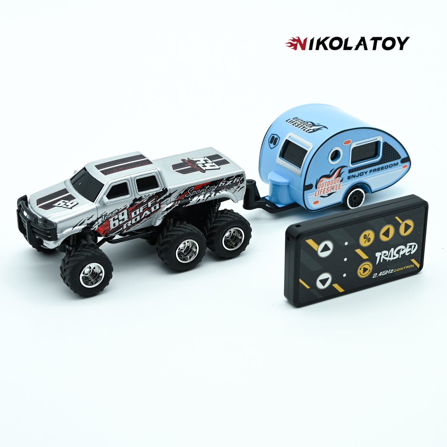 1:64 Six-Wheel ATV Vehicle Remote Control Car