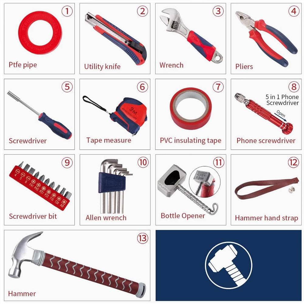 Hammer Toolbox -13 In 1