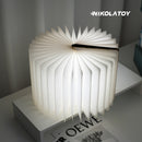 Black Walnut Folding Book Magnetic Night Light