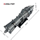 3D Printed Military Fighter Turbojet Engine Model