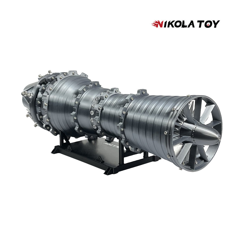 3D Printed Military Fighter Turbojet Engine Model